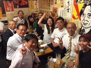 野口賢次先生、奈良恒則先生を囲んだ懇親会